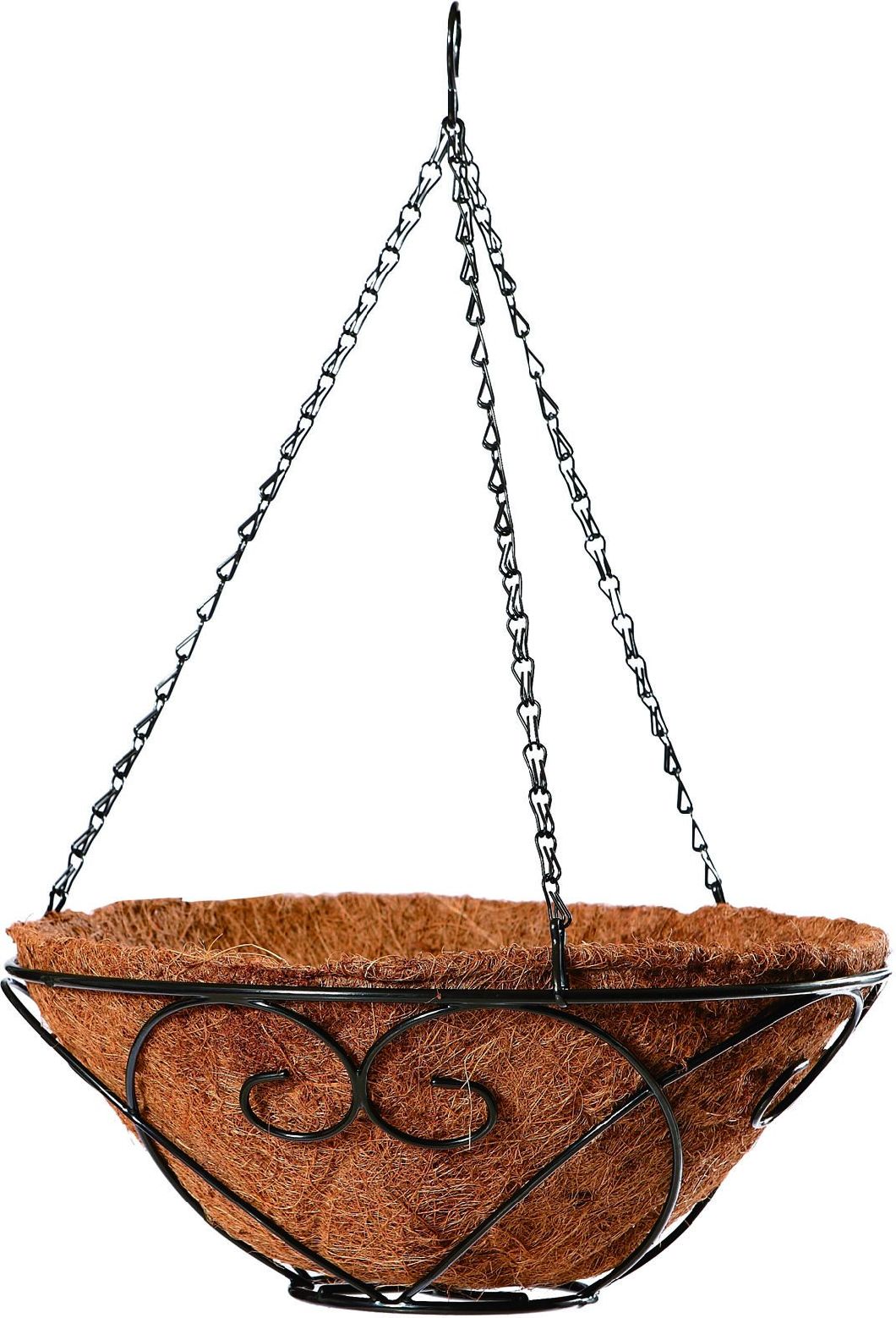 Heart-Shape Iron Wire Hanging Basket with Chains and Coco Liner (3 sizes)