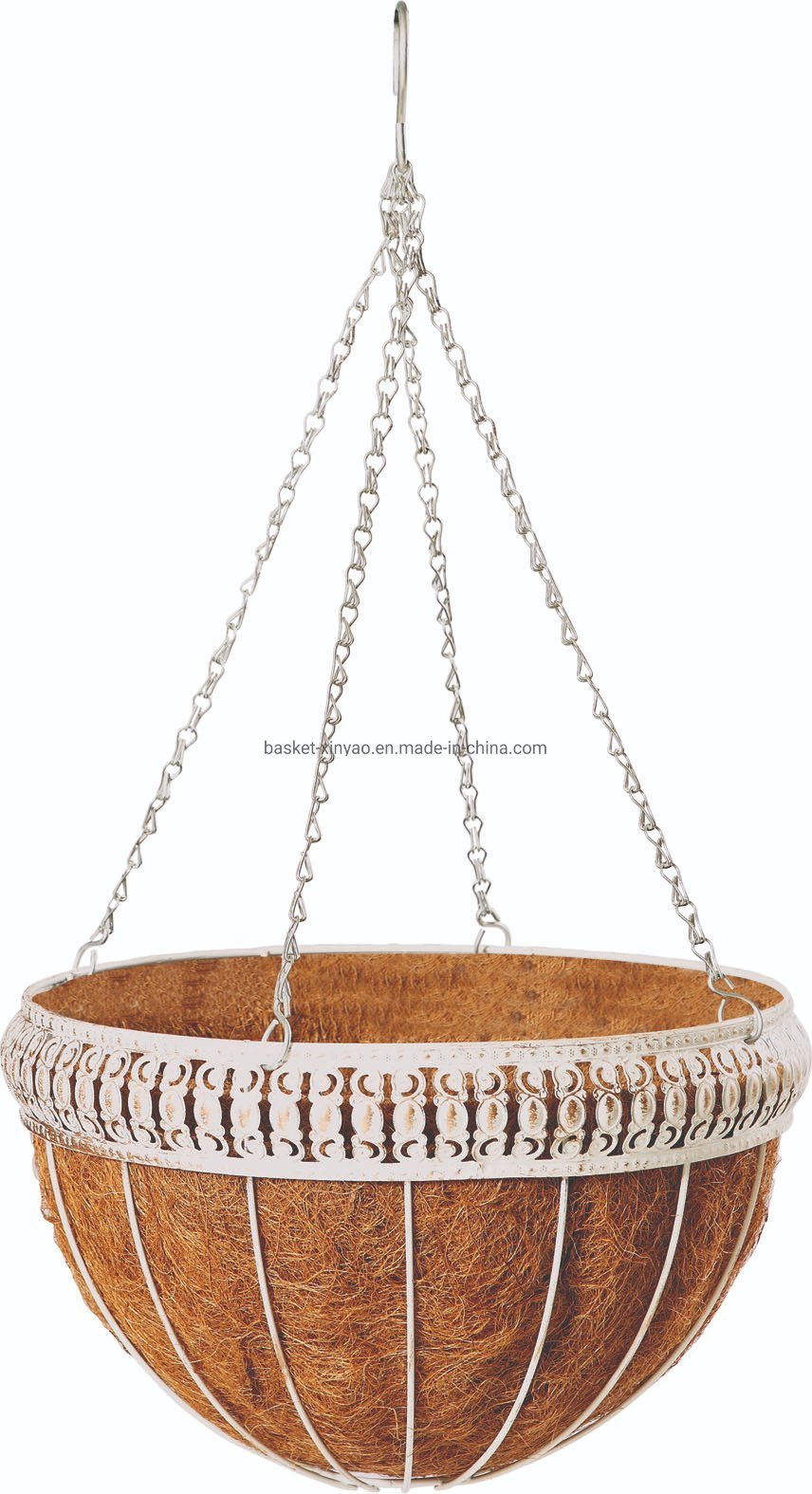 Hanging Flower Basket with Coco Liner and Chain Hanging Planters Baskets (XY15053)