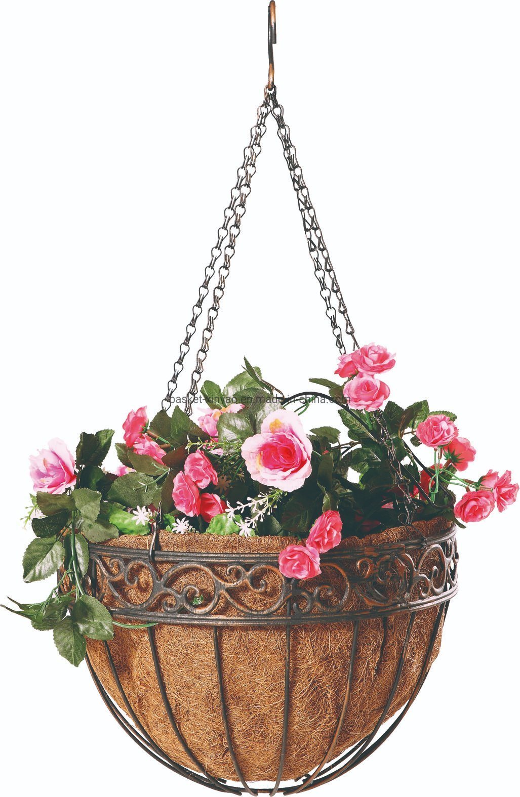 Wrought Iron Hanging Flower Baskets Planter for Sale (XY15057)