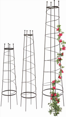Metal Obelisk for Flowers Iron Wire Trellis Plant Climbing Frame For Gardening