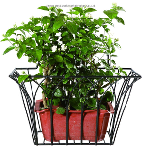 Rectangular Metal Flower Ground Basket / Planter Stand for Plants
