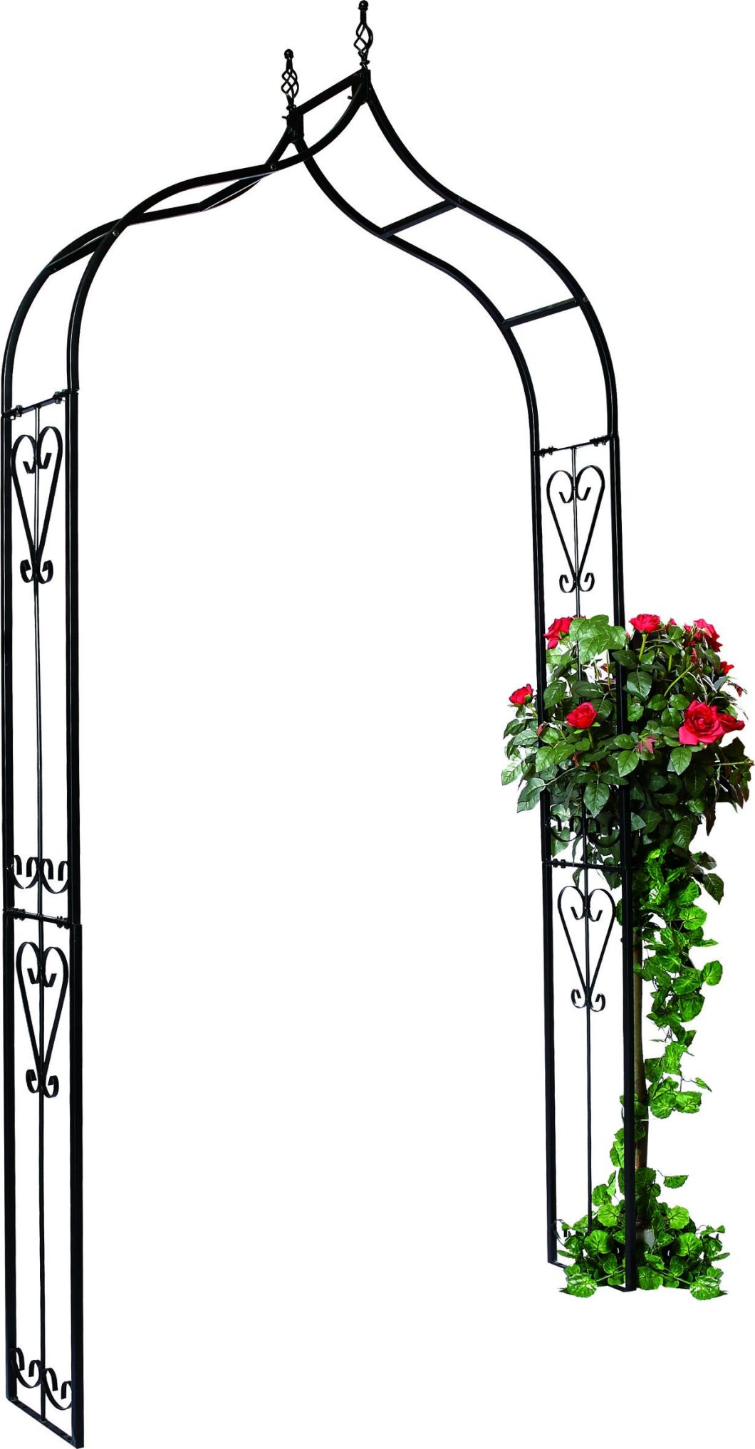 Iron Garden Arches with Heart-Shaped Metal Pergola (XY11304)