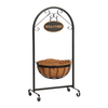 Hot Sales Ground Basket with Coco Liner Outdoor Metal Plant Stand for Flower Pots Holder