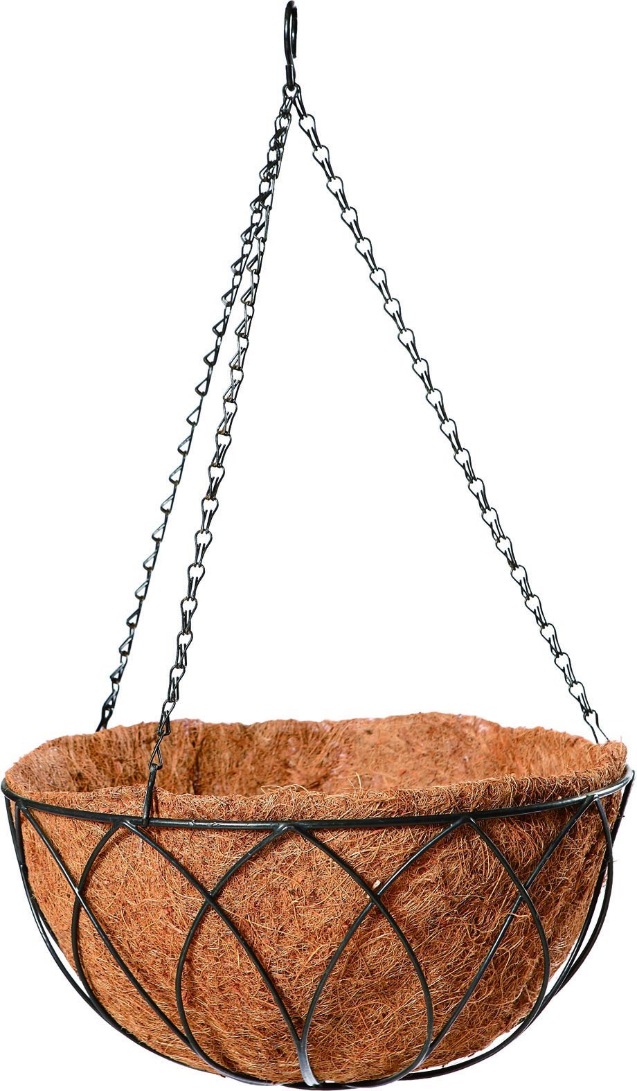 Gothic Iron Wire Hanging Basket with Chains and Coco Liner (XY15031)