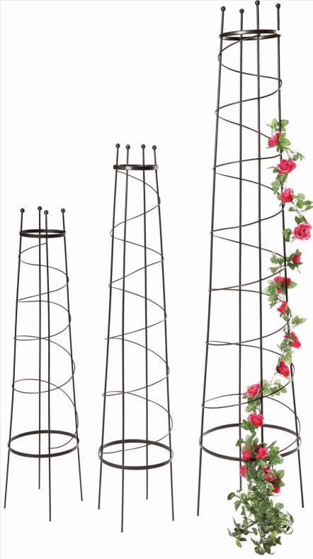 Metal Obelisk for Flowers Iron Wire Trellis Plant Climbing Frame