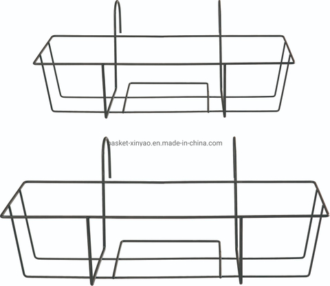 Simple Balcony Flower Wall Basket Wrought Iron Wall Planter (Xy12960/Xy12962)