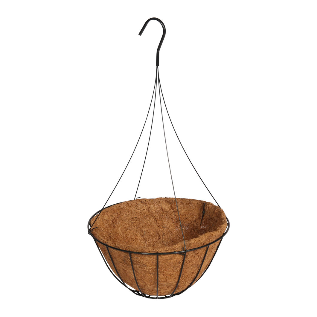 Wholesale Price New Products Iron Hanging Basket with Coco Liner and Hook (4 sizes)