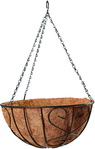 Heart-Shaped Iron Wire Hanging Basket with Chain and Coco Liner for outdoor