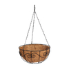 Iron Christmas Type metal garden hanging basket with Coco Liner for outdoor