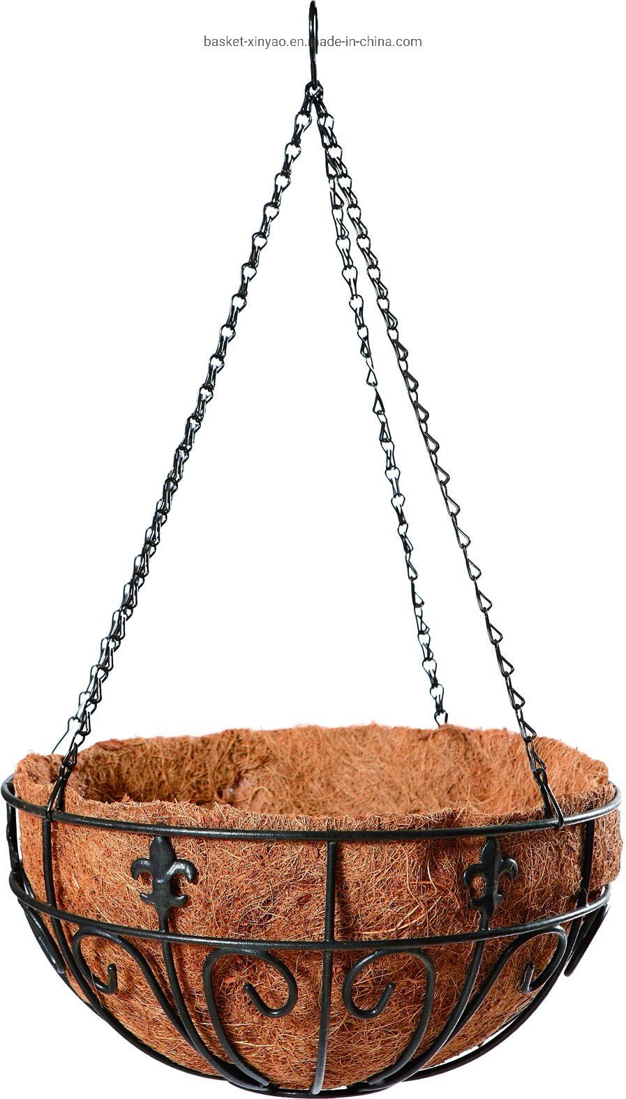 Imperial Garden Metal Hanging Basket with Chains and Coco Liner (XY6030250)