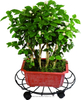 Metal Roller Stand Garden Roller Stand for Planter with Wheels 