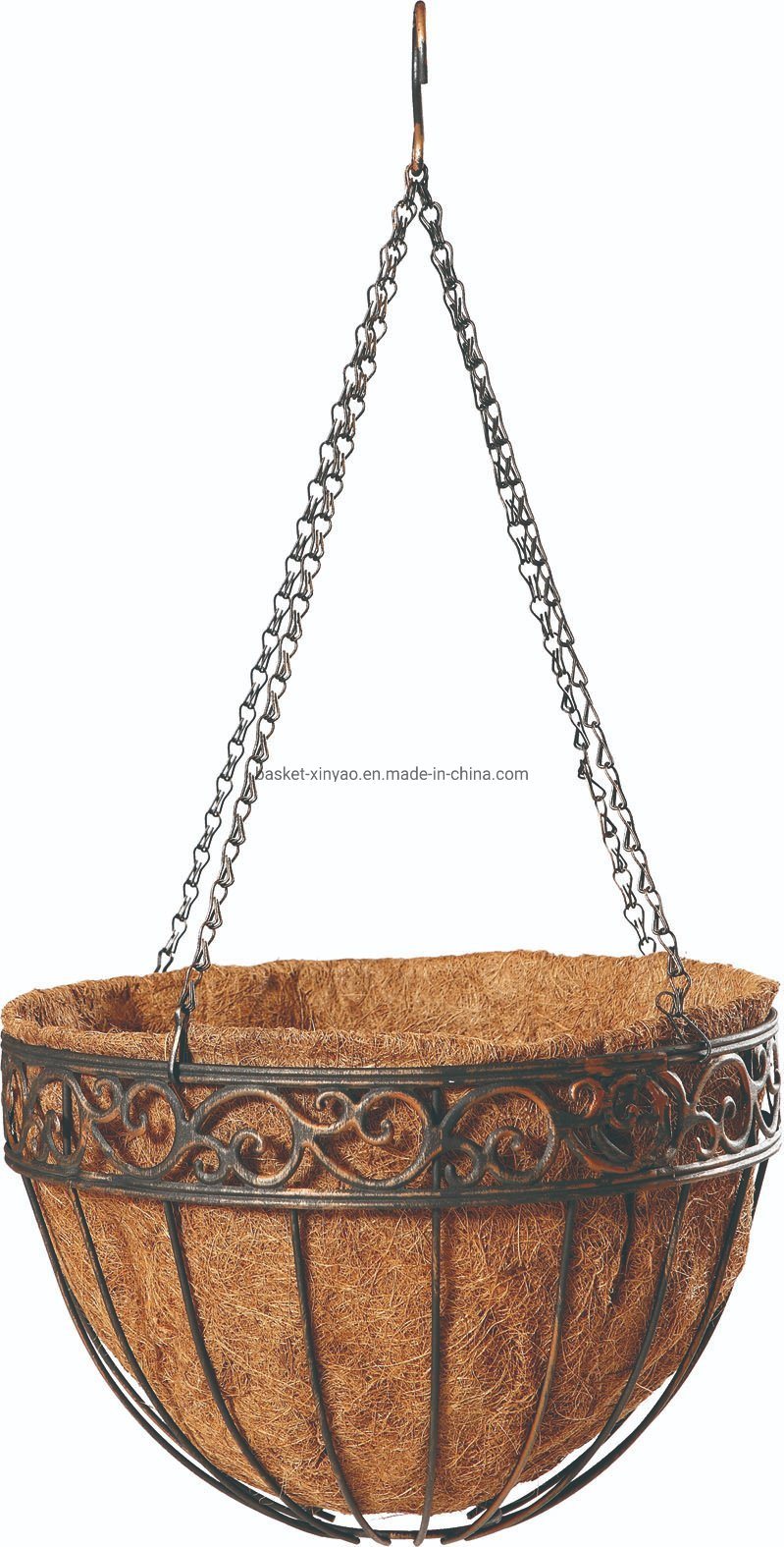 Wrought Iron Hanging Flower Baskets Planter for Sale (XY15057)