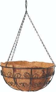 Good quality Butterfly Type metal garden hanging basket with coco liner and chain for outdoor (3 sizes)